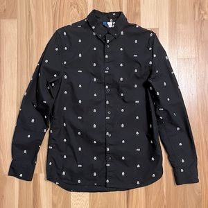 Men’s Star Wars Black Long Sleeve Button Down Shirt